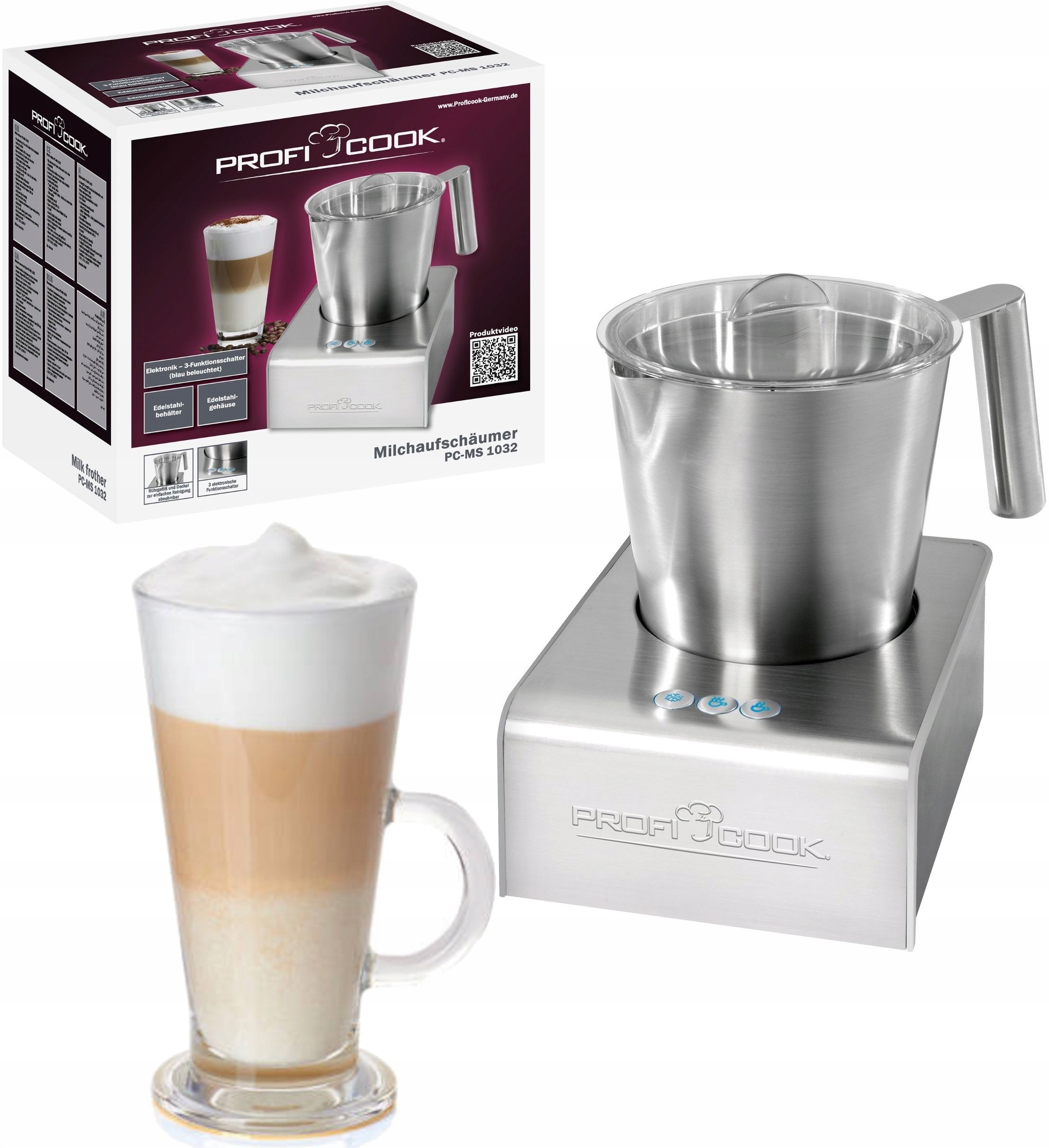 ELEKTRYCZNY SPIENIACZ MLEKA DO KAWY PODGRZEWACZ Pr