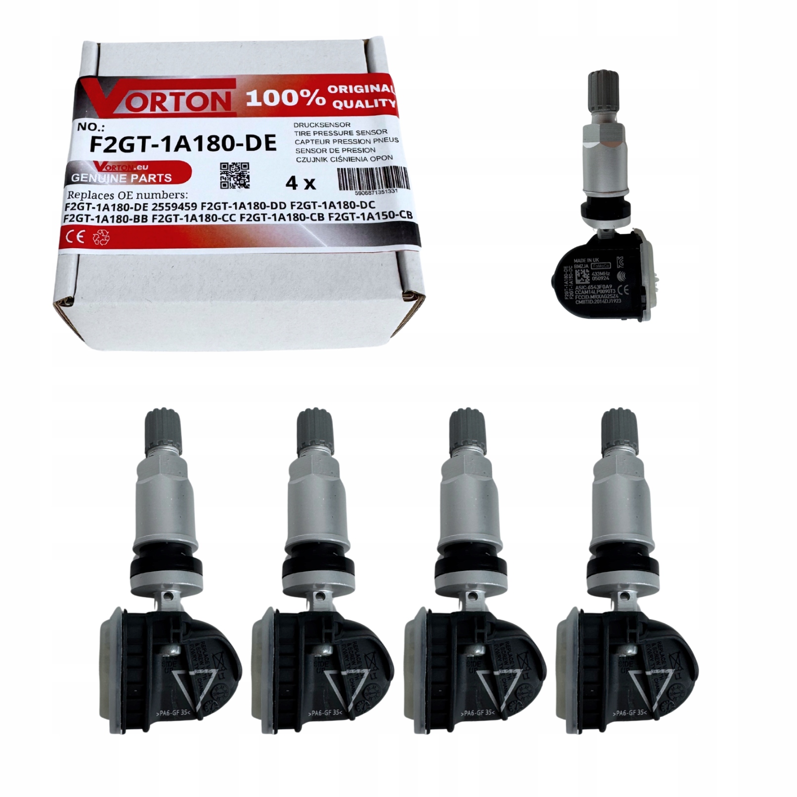 Snímače Tlaku Vzduchu V Pneumatikách Kolesá Tpms Ford Ranger VI Raptor V VI