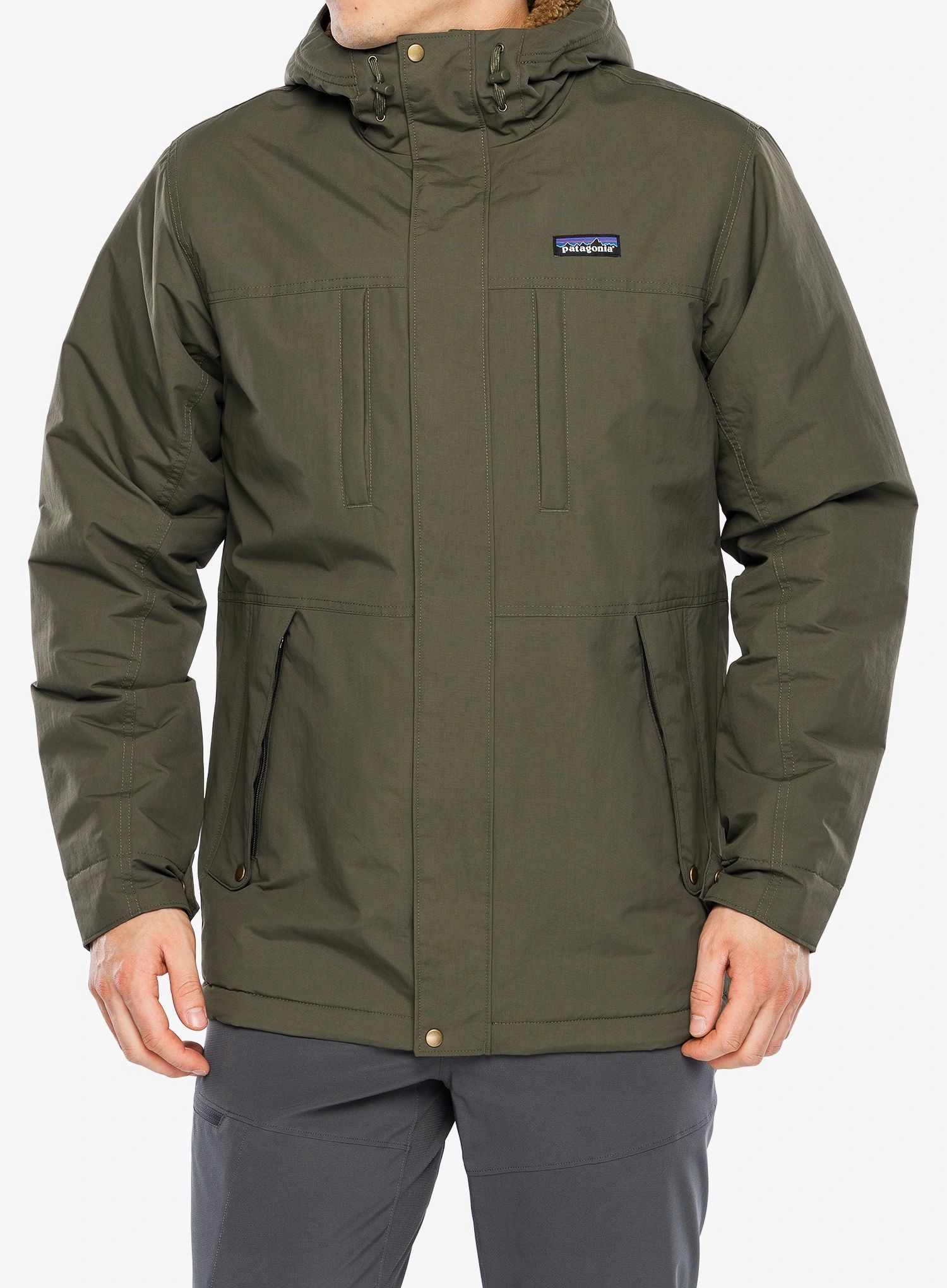Hybridní bunda Patagonia Isthmus Parka basin green M