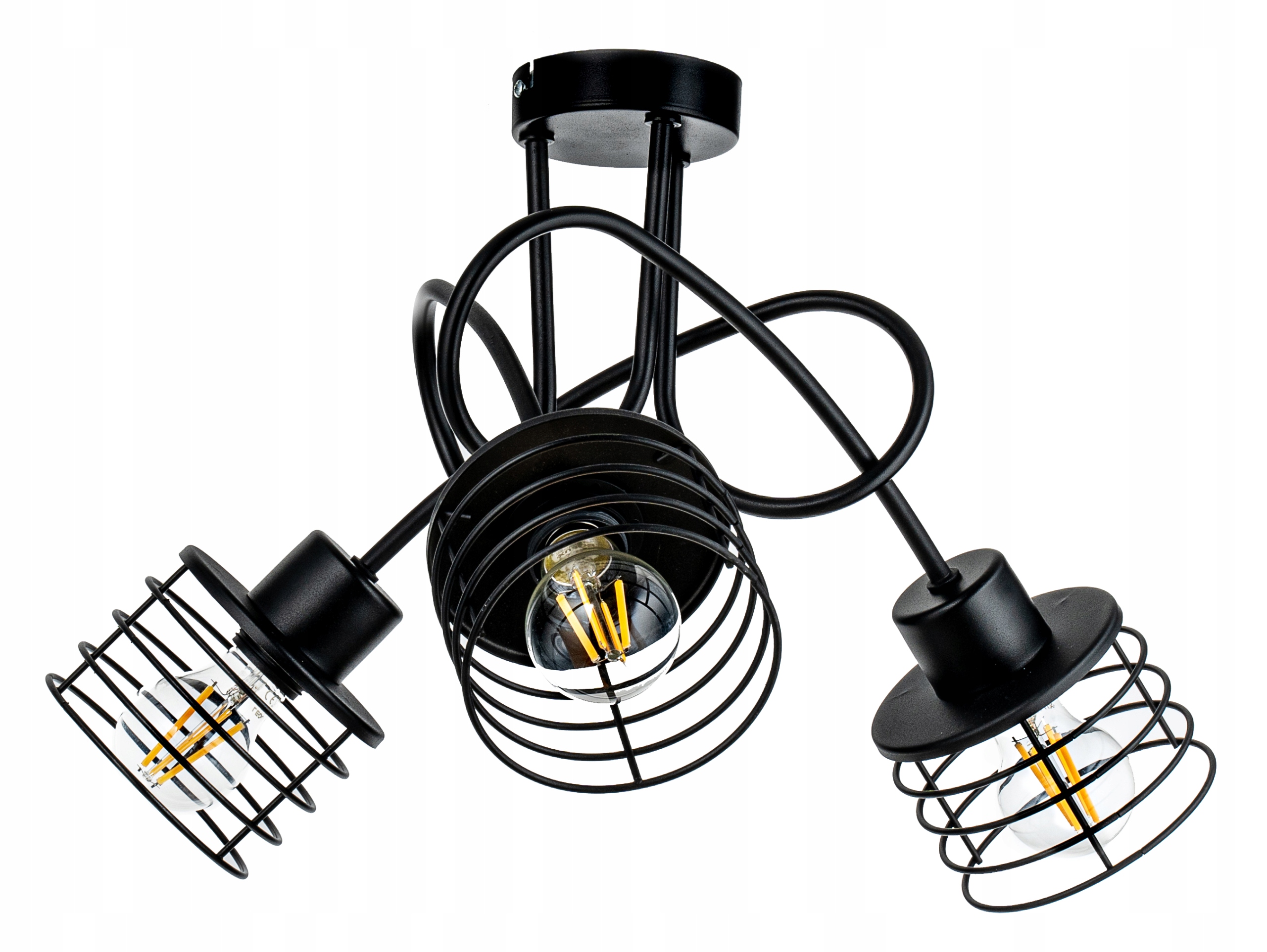 

Lampa Sufitowa żyrandol Wisząca Loft plafon drut