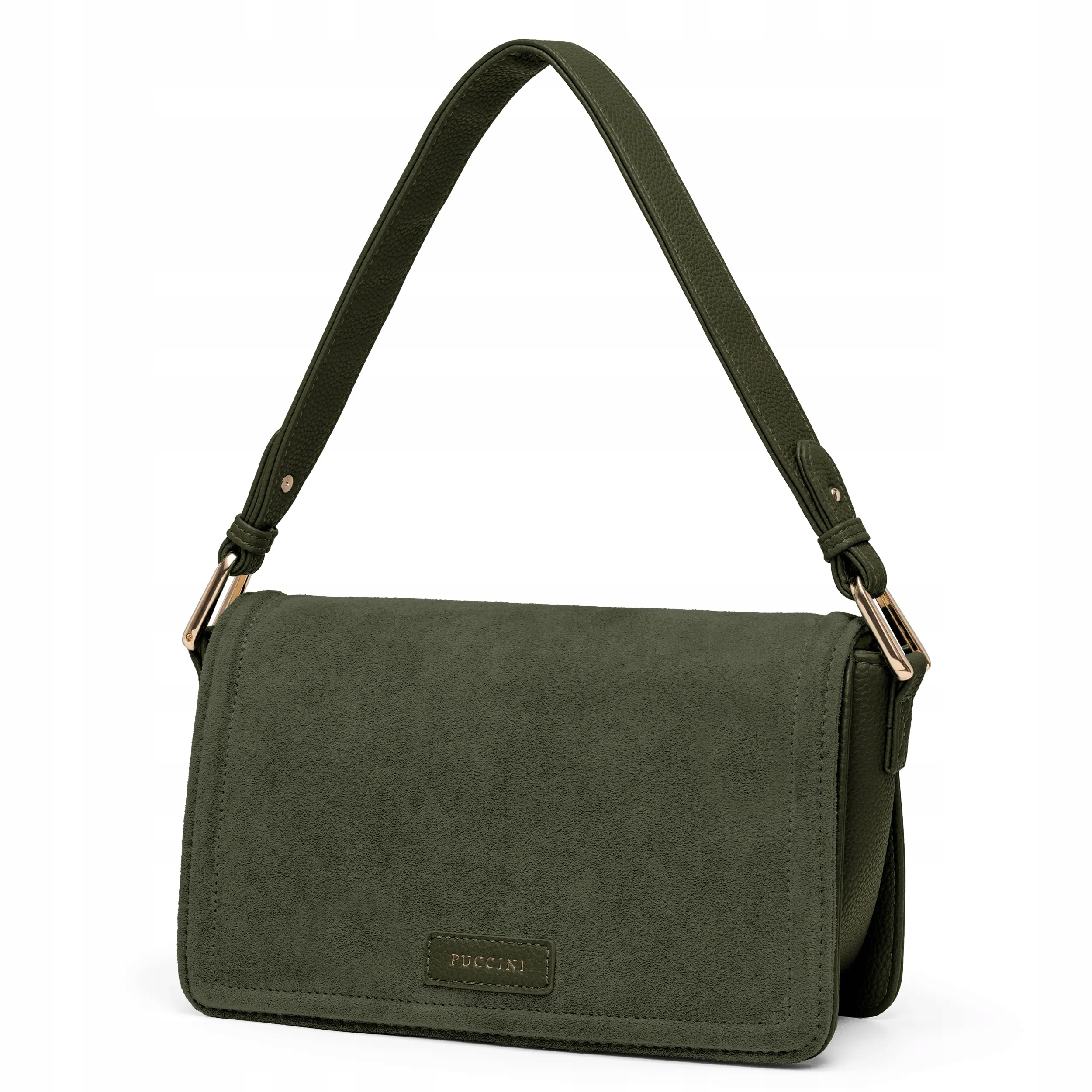 Puccini Dámská kabelka Crossbody Semiš Ekologická Zelená BK2251026M-2A