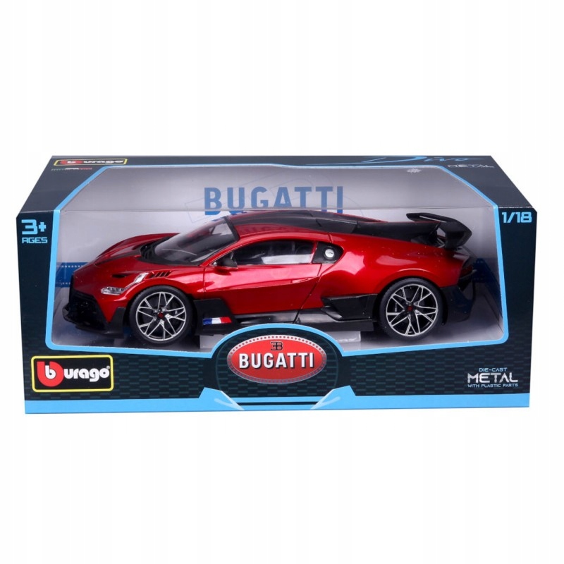 Bugatti Divo 1:18 supercar červený model BBurago 11045
