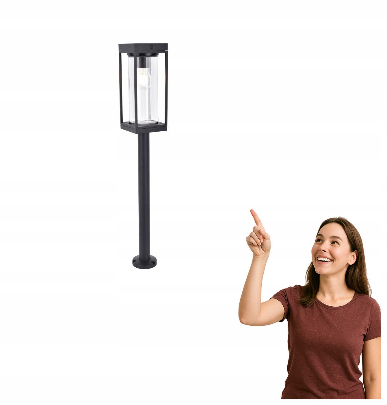 Solárna záhradná lampa s stĺpikom Flair Lutec