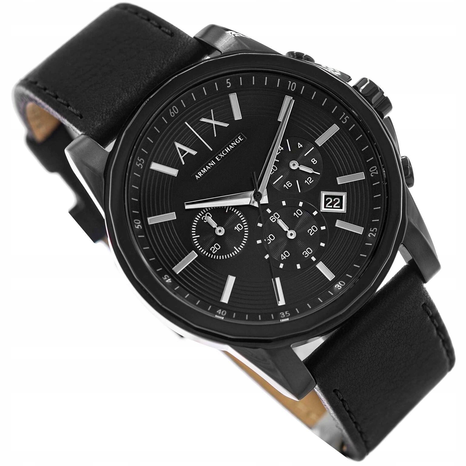 Pánské Hodinky Armani Exchange Outerbanks AX2098 Černé Na Řemínku Data