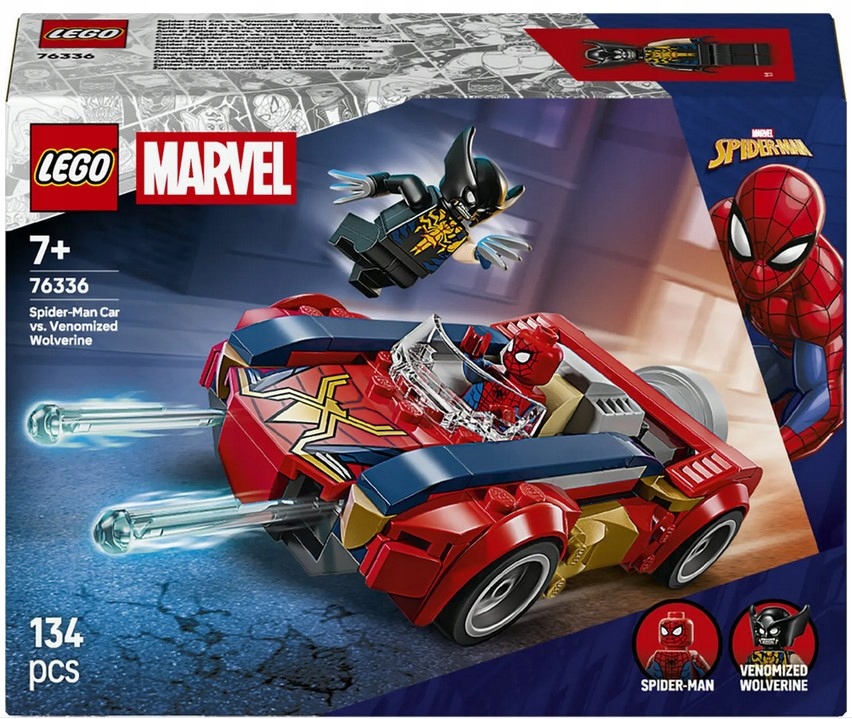 Stavebnice Spider-Man V Autě Versus Zvenomovaný Wolverine 76336 Lego Heroes