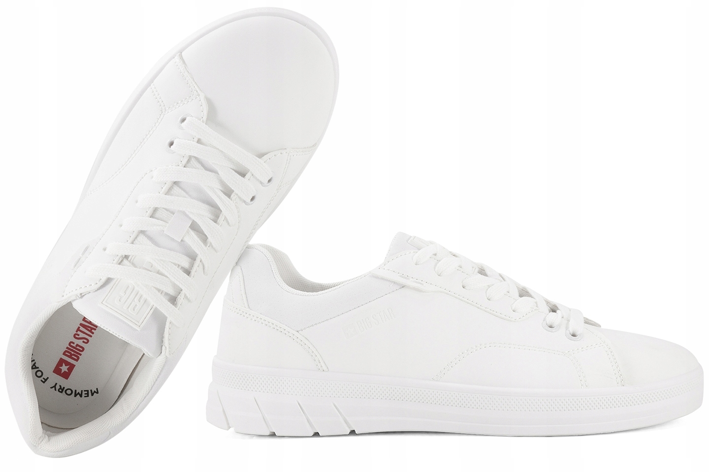 Big Star NN174162 Sportovní Boty Tenisky Pánské bílé 45 Bílá