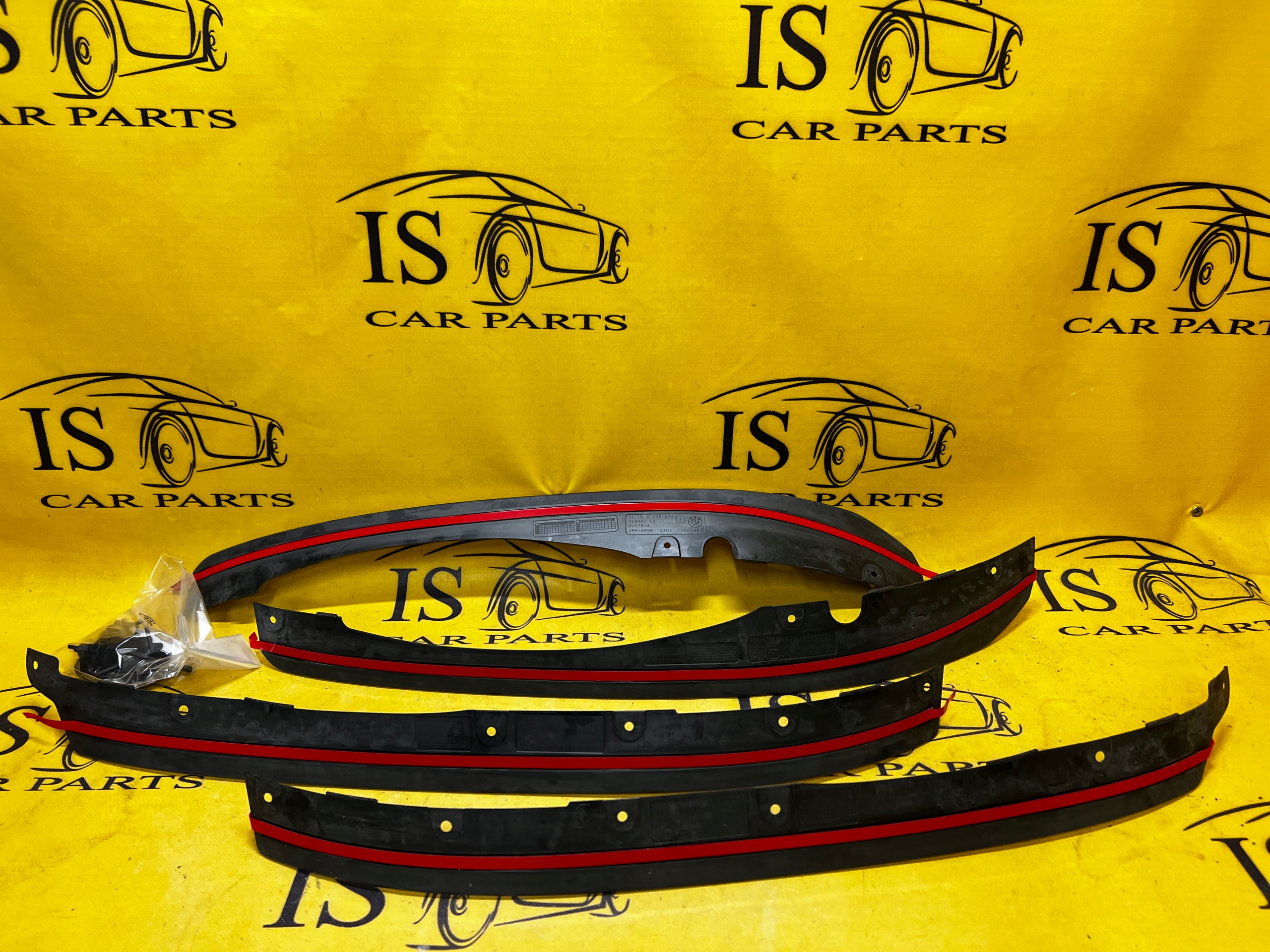 KOMPLET OSŁON LISTEW NADKOLI PRZÓD TYŁ BMW X5 F15