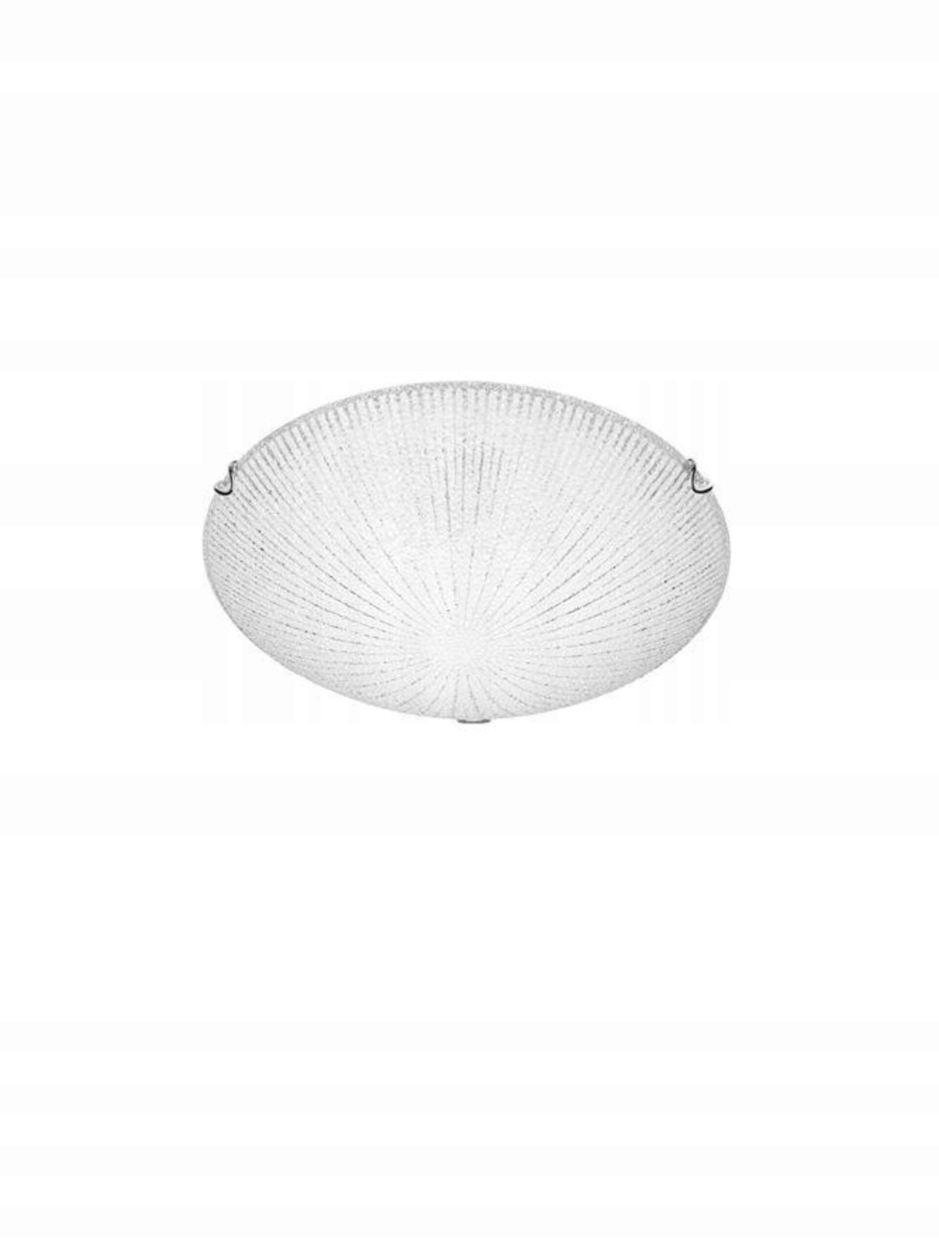 Nova Luce stropní svítidlo Shell bílá a čiré strukturované sklo E27 2x12W 7