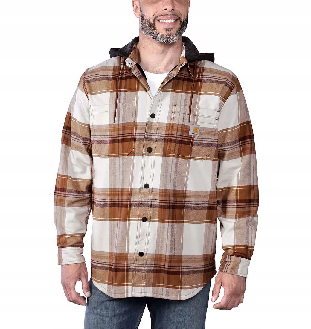 Carhartt koszula flanelowa ocieplana z kapturem M