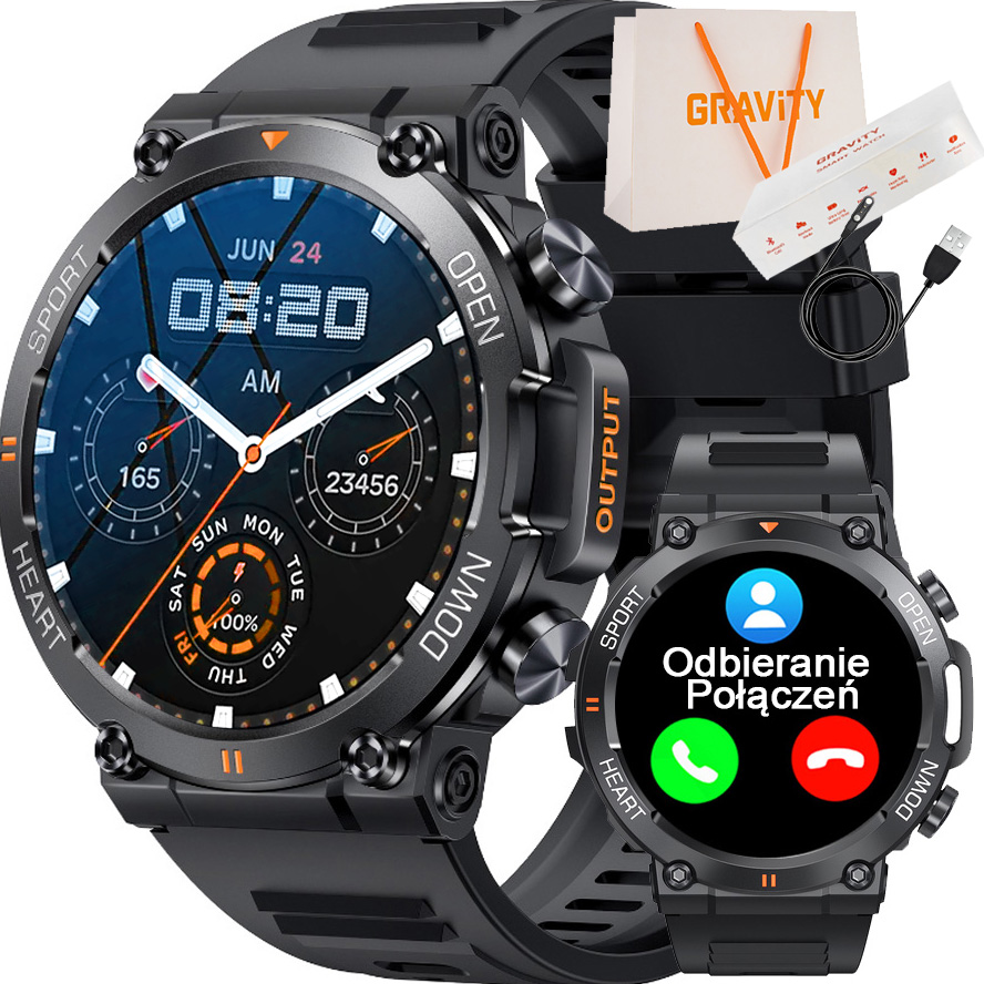 Pánské hodinky Chytré Hodinky Menu V Pl Hovory Sms Fb
