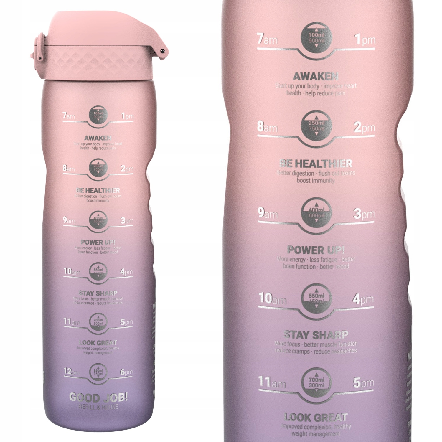 Bidon Duży Sportowy Dla Kobiety Siłownia Fitness Sport Bieg Rower ION8 1 L