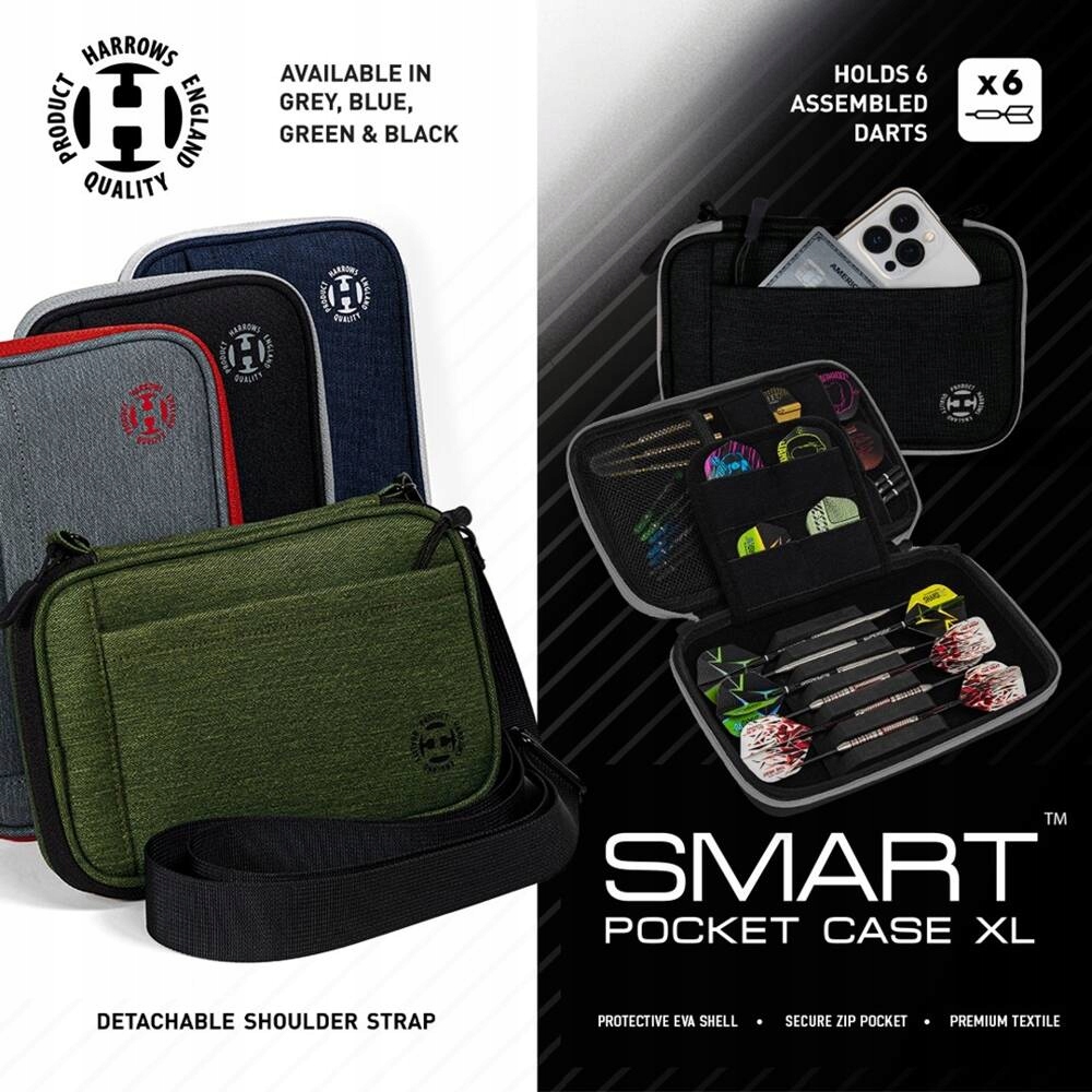 Pokrowiec na rzutki Harrows SMART CASE 6 XL gr/bl Model Smart case XL