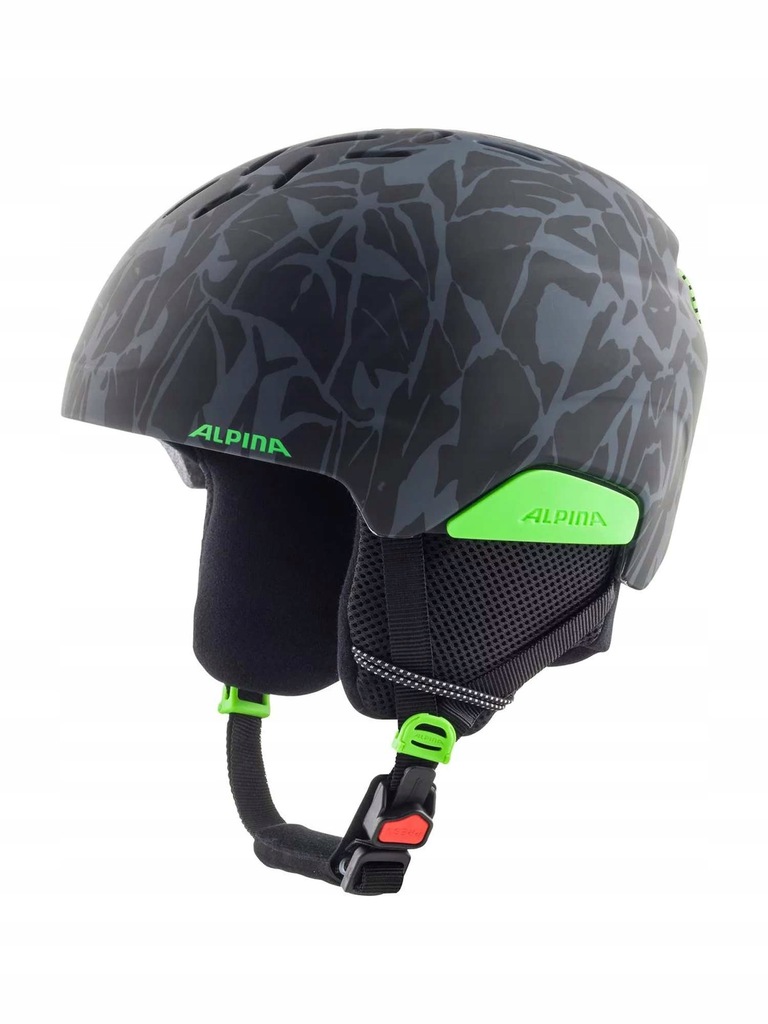 Dětská lyžařská přilba Alpina Pizi Black Green Camo Xs 46-51 cm
