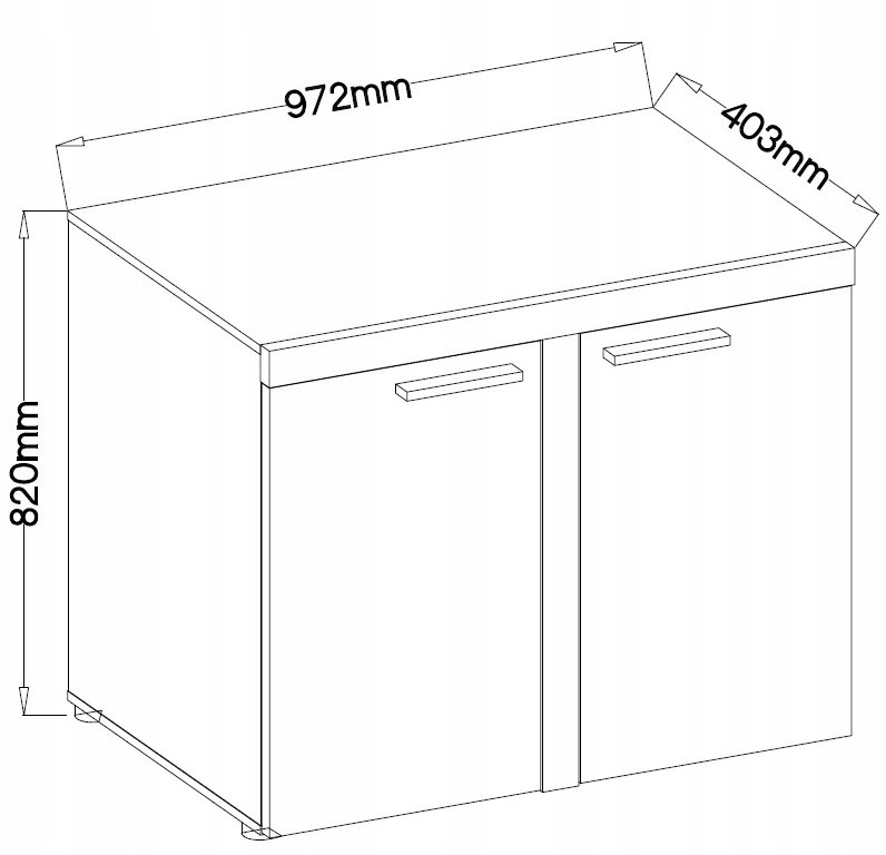 NOWOCZESNA POJEMNA KOMODA 2 SZAFKI RUMBA LEFKAS Kod producenta KOMODA RUMBA DL21 2F LEFKAS
