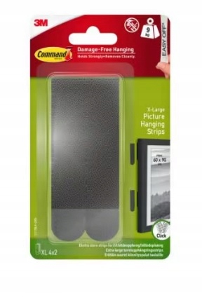 3M 17217BLK-FESIP Command Czarne rzepy do obrazów XL 9kg