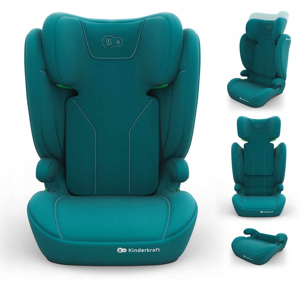 Kinderkraft i-Spark 2 Plus Fotelik Samochodowy Dla Dzieci 100-150 cm Green