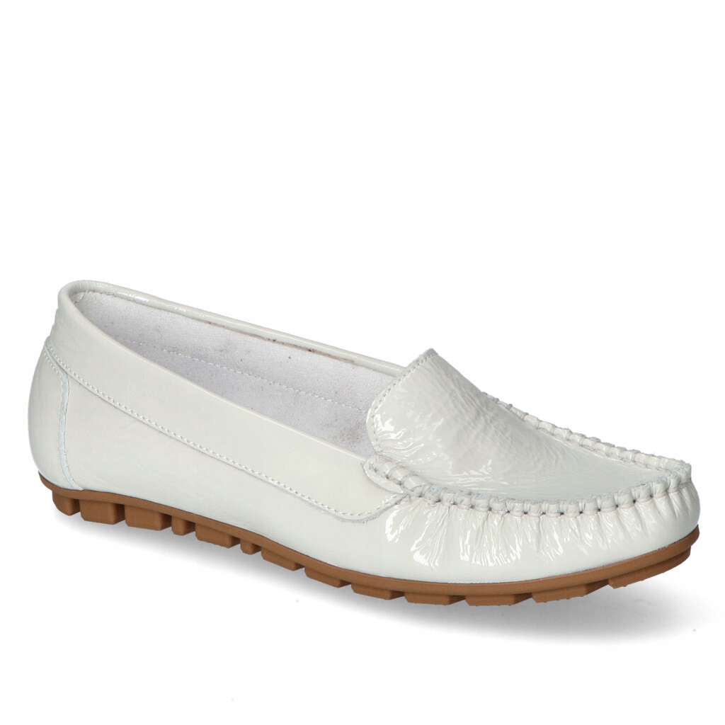 Mokasíny Lemar 10127 Bílé Naplak lak 36