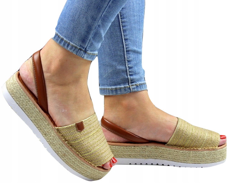 

Eleganckie Sandałki Espadryle Miękkie Wygodne 40