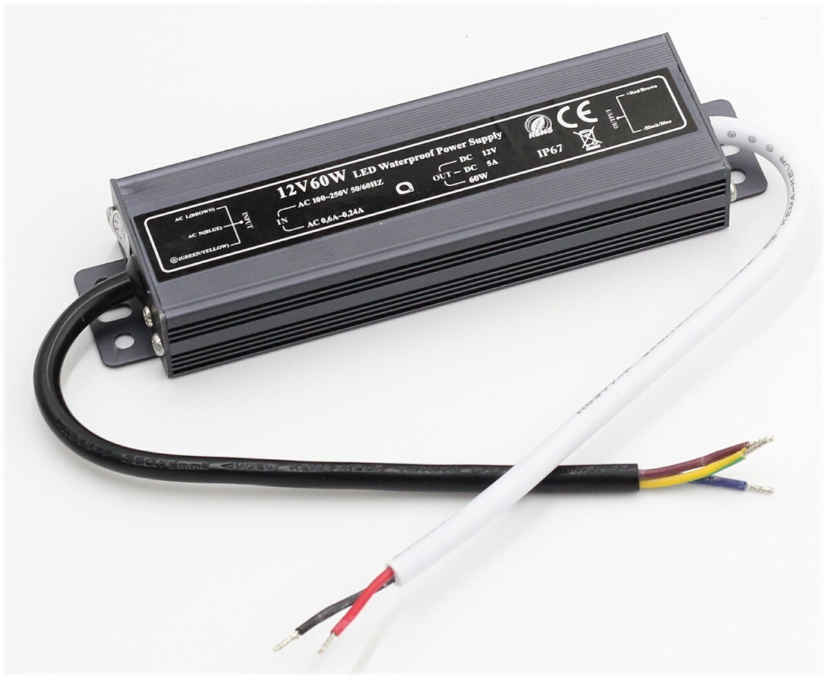 Zasilacz wodoodporny IdeaLed IP67 5A 60W