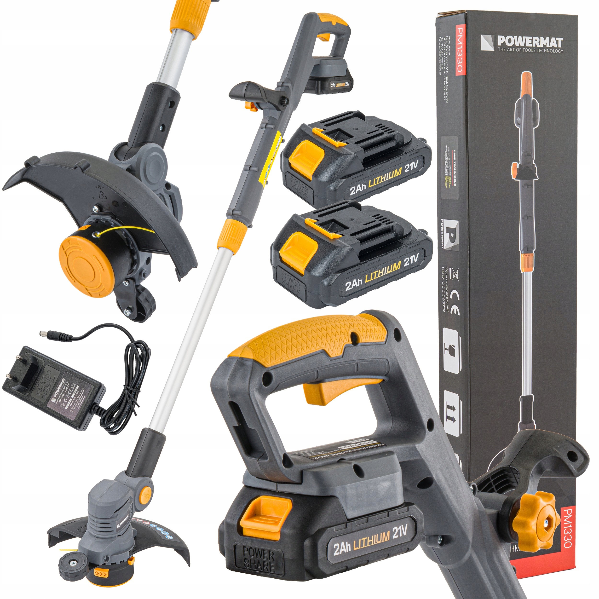 Akumulátorový Vyžínač Vyžínač Křovinořez 2X 21V 2AH Nastavitelný