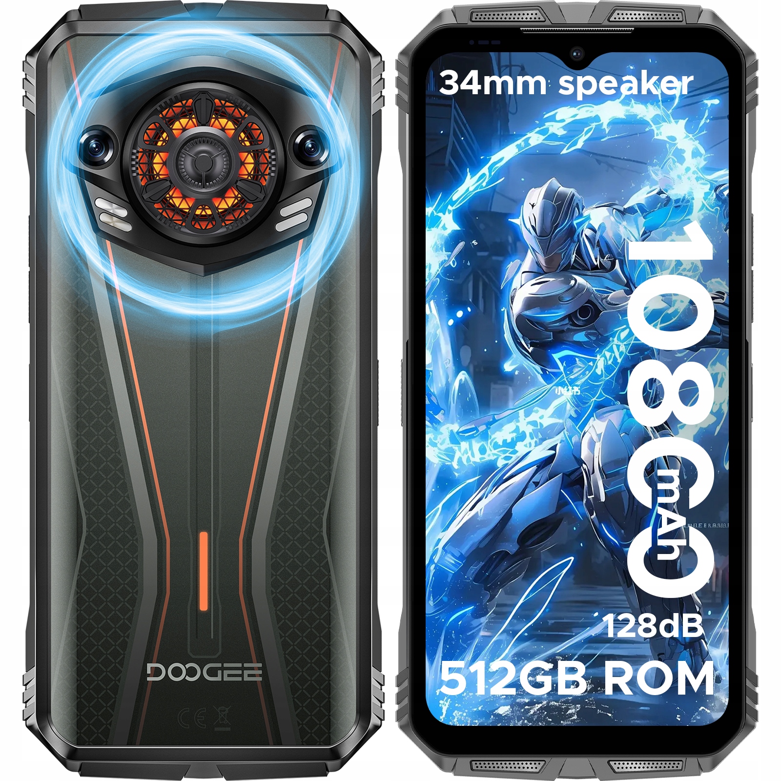 Smartfon Pancerny Doogee Spunkpro 20+512GB 10800mAh Nfc Dual Sim telefón