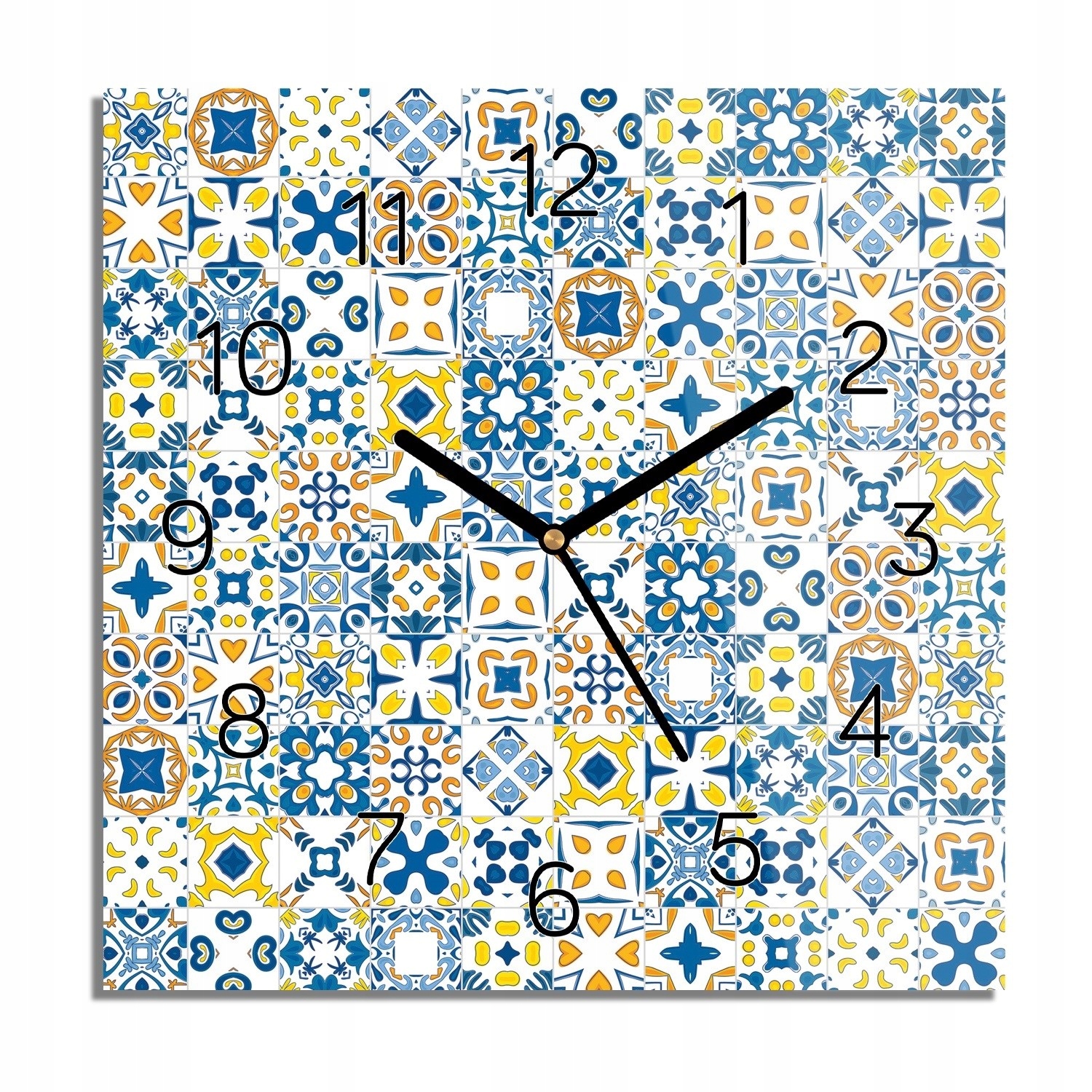 

Mozaika płytki kolaż zegar na szkle 30x30 z foto