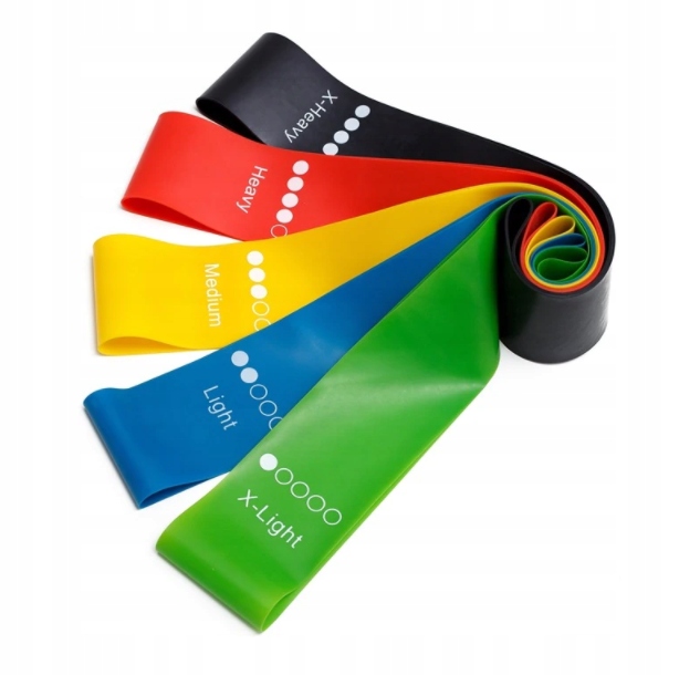

Zestaw 5 Gum Do Ćwiczeń Mini Band Taśmy Fitness
