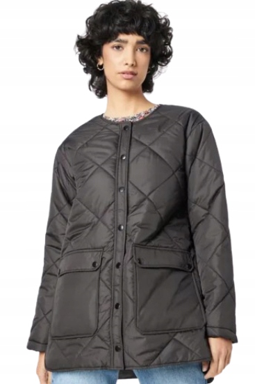 Pieces Prošívaná Bunda Na Zip S Kapsami Na Knoflíky M K_a