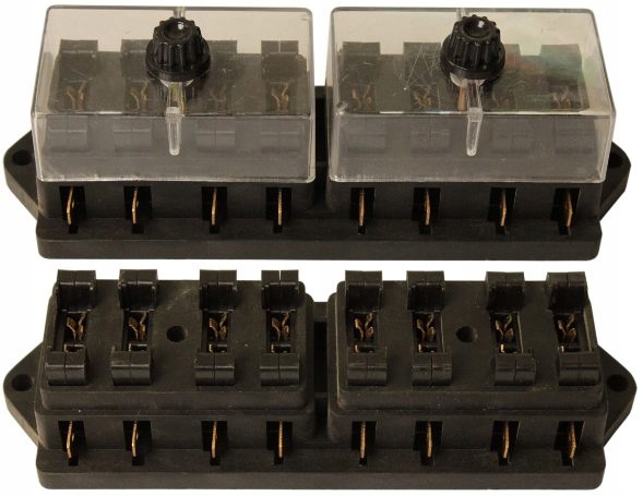 SKRZYNKA PUSZKA BEZPIECZNIKÓW PŁASKICH 8szt.