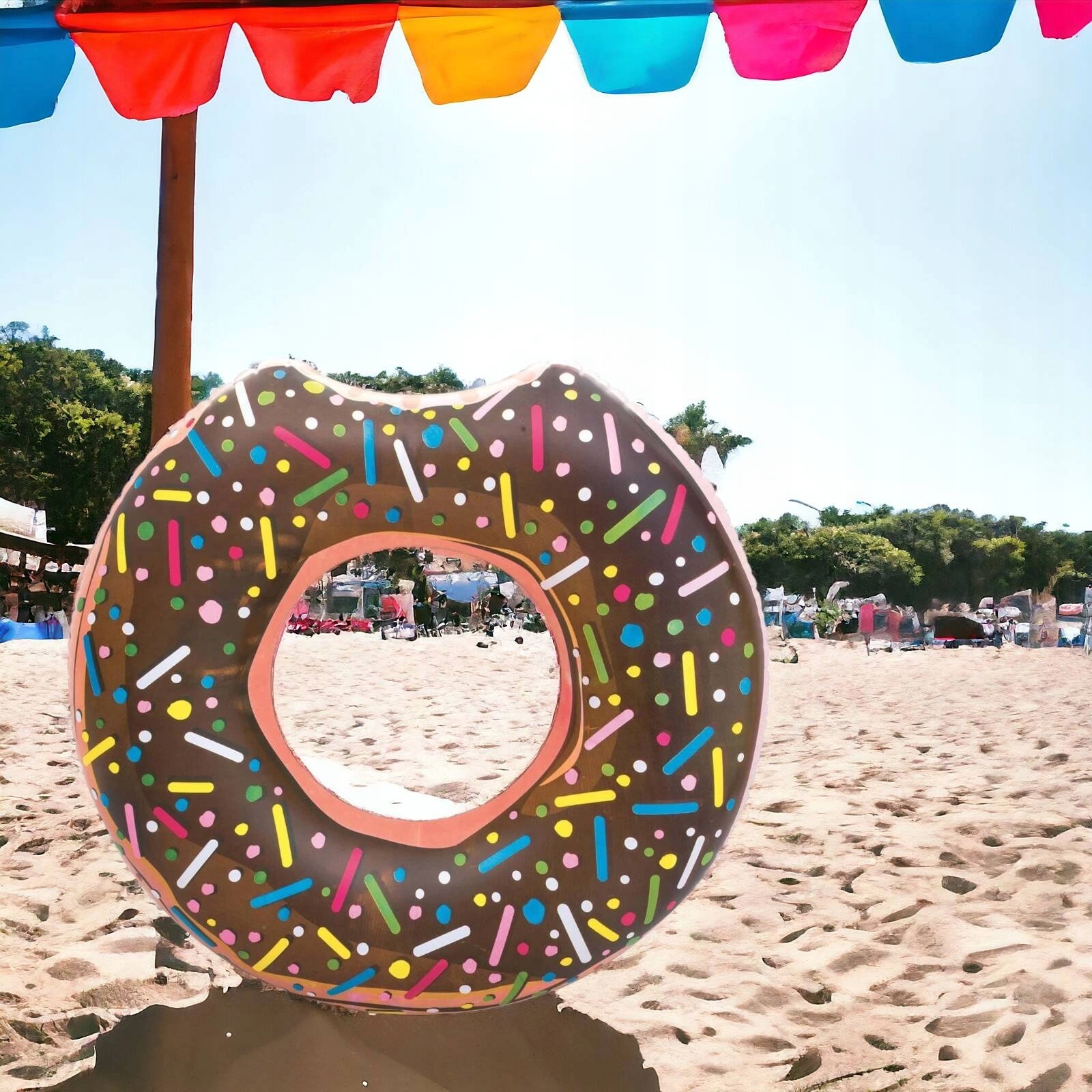 FELFÚJHATÓ ÚSZÓKERÉK FÁNK DONUT SZÍNES DONAT MATRAC GYEREKEKNEK EAN (GTIN) 5907419721777