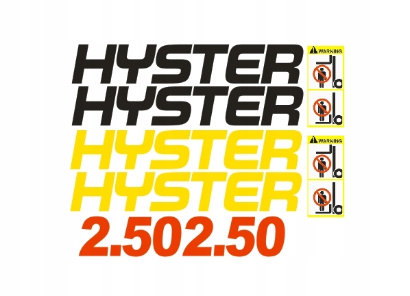 Samolepky s lepením Hyster 2.50