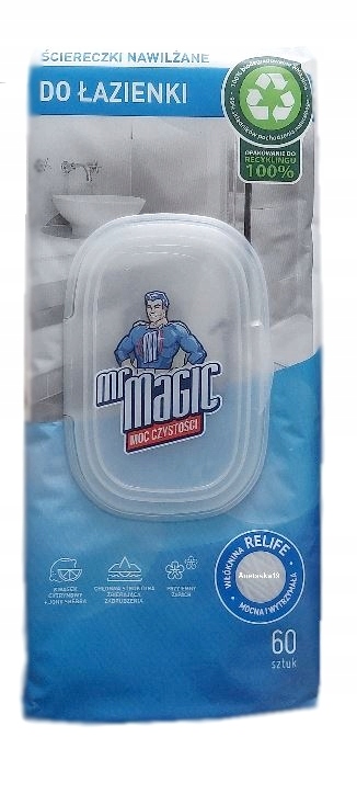 

Mr Magic ścierki nawilżone do łazienki 60 szt