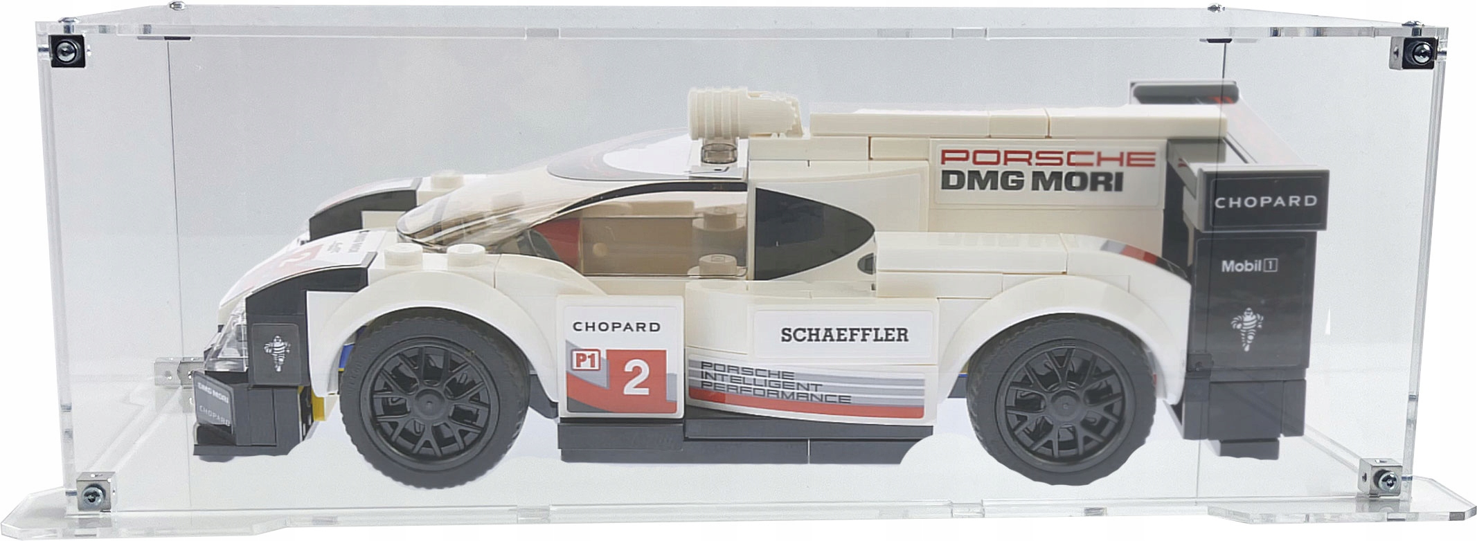 Vitrína s podstavcem Drewlandia pro stavebnici Lego 75887 – Porsche 919 Hybrid