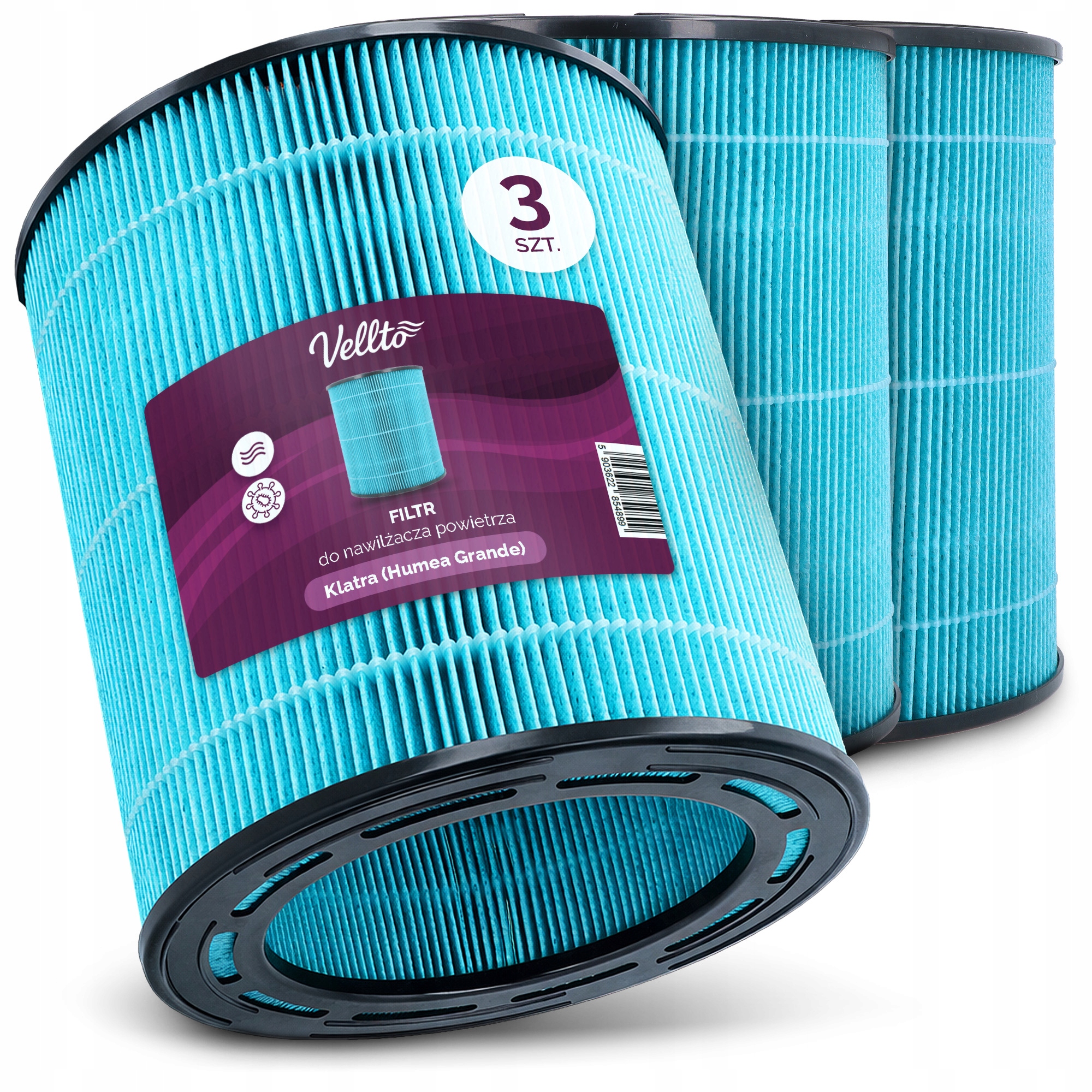 3x Filtr Do Zvlhčovače Vzduchu Klátra Humea Grande Omyvatelná vložka Jf-v