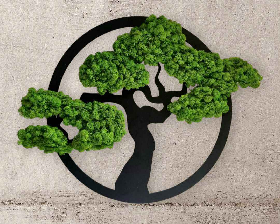 OBRAZ Z MCHEM DRZEWO ŻYCIA Szerokość produktu 60 cm