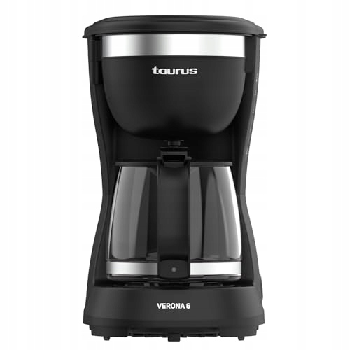 TAURUS Ekspres Do Kawy Verona 6 600W 600ml Intensywny Aromat Czarny — miniatura 2