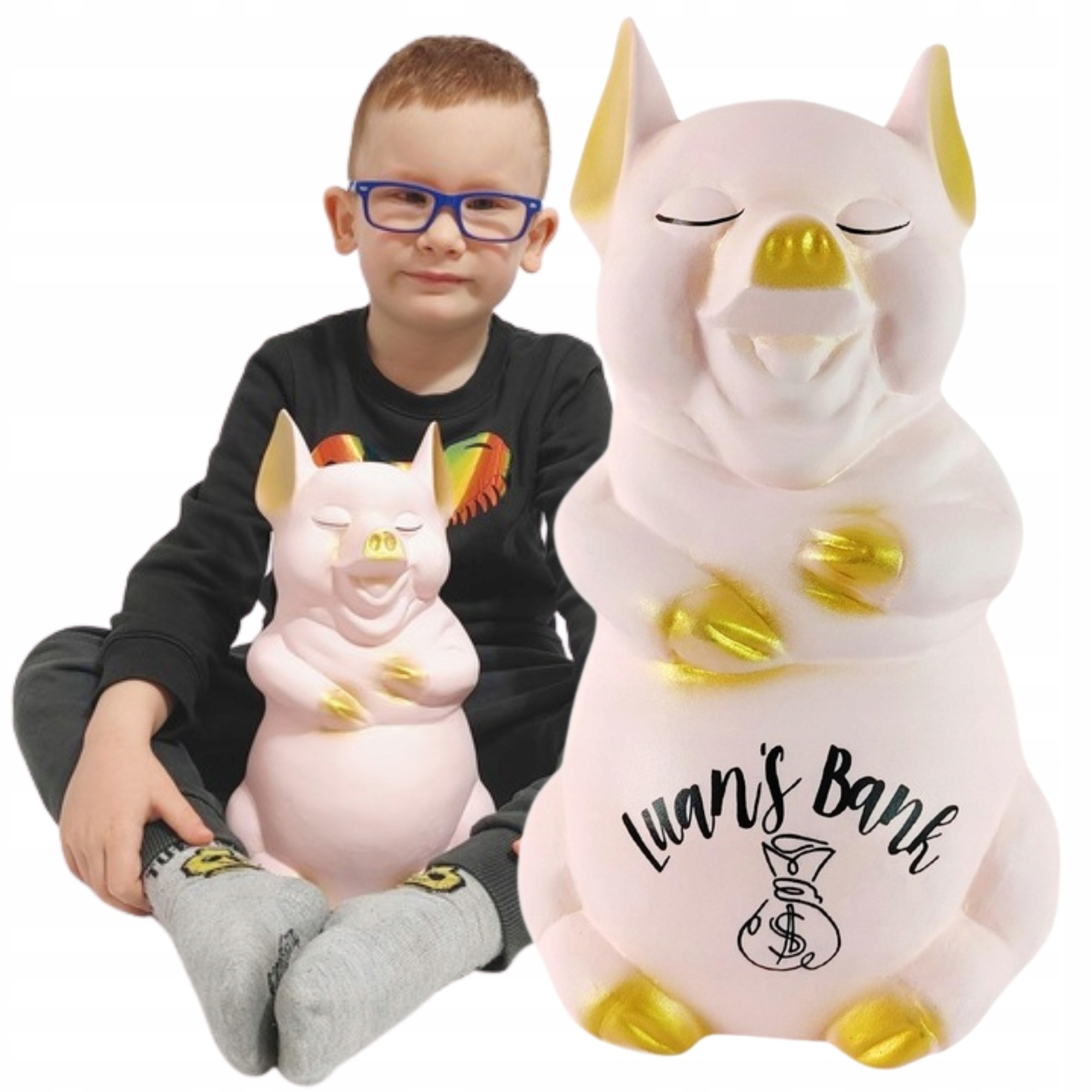 Personalizovaná pokladnička se jménem Libovolný Text grafika Velká k rozbití