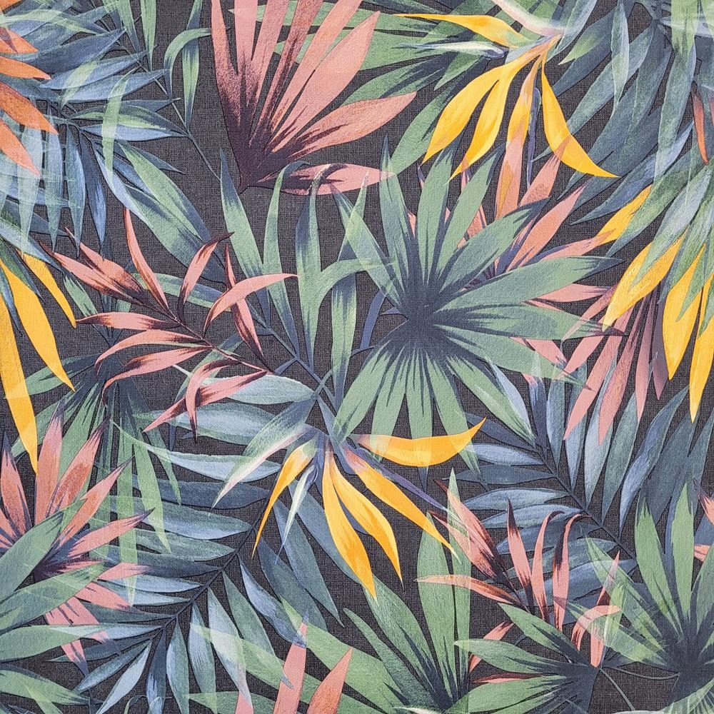 TAPETA ŚCIENNA WZÓR LIŚCIE PALMY WIELOKOLOROWA