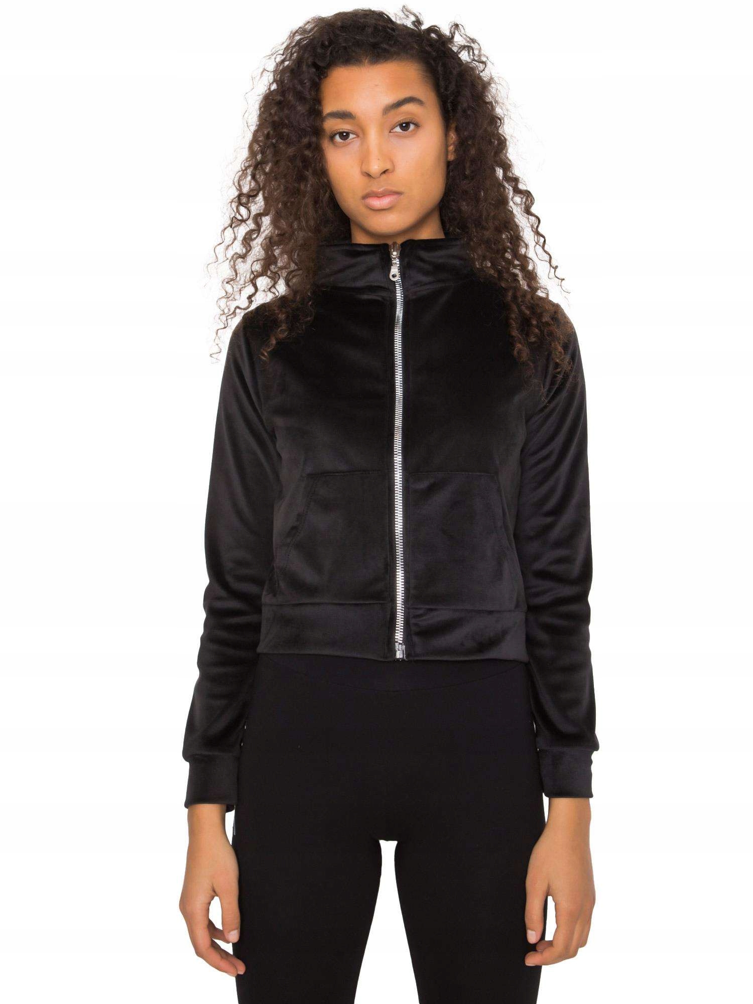 

Welurowa Bluza Damska rozpinana kieszenie L/XL