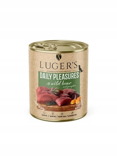5 x Krmivo pro psy Luger's Daily Pleasures s divočákem a dýní 800 g