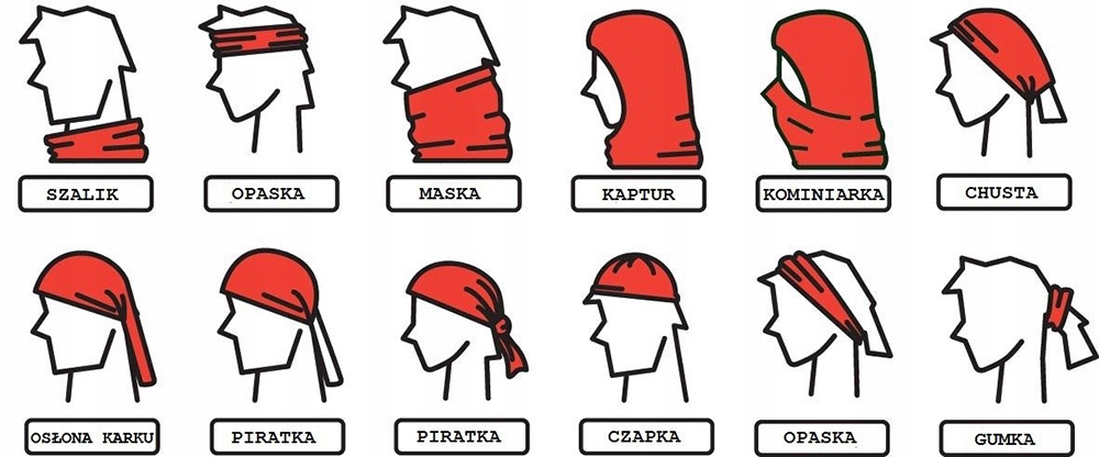 FJORD NANSEN BANDANA CHUSTA KOMIN MASKA SZAL Kolekcja headgear