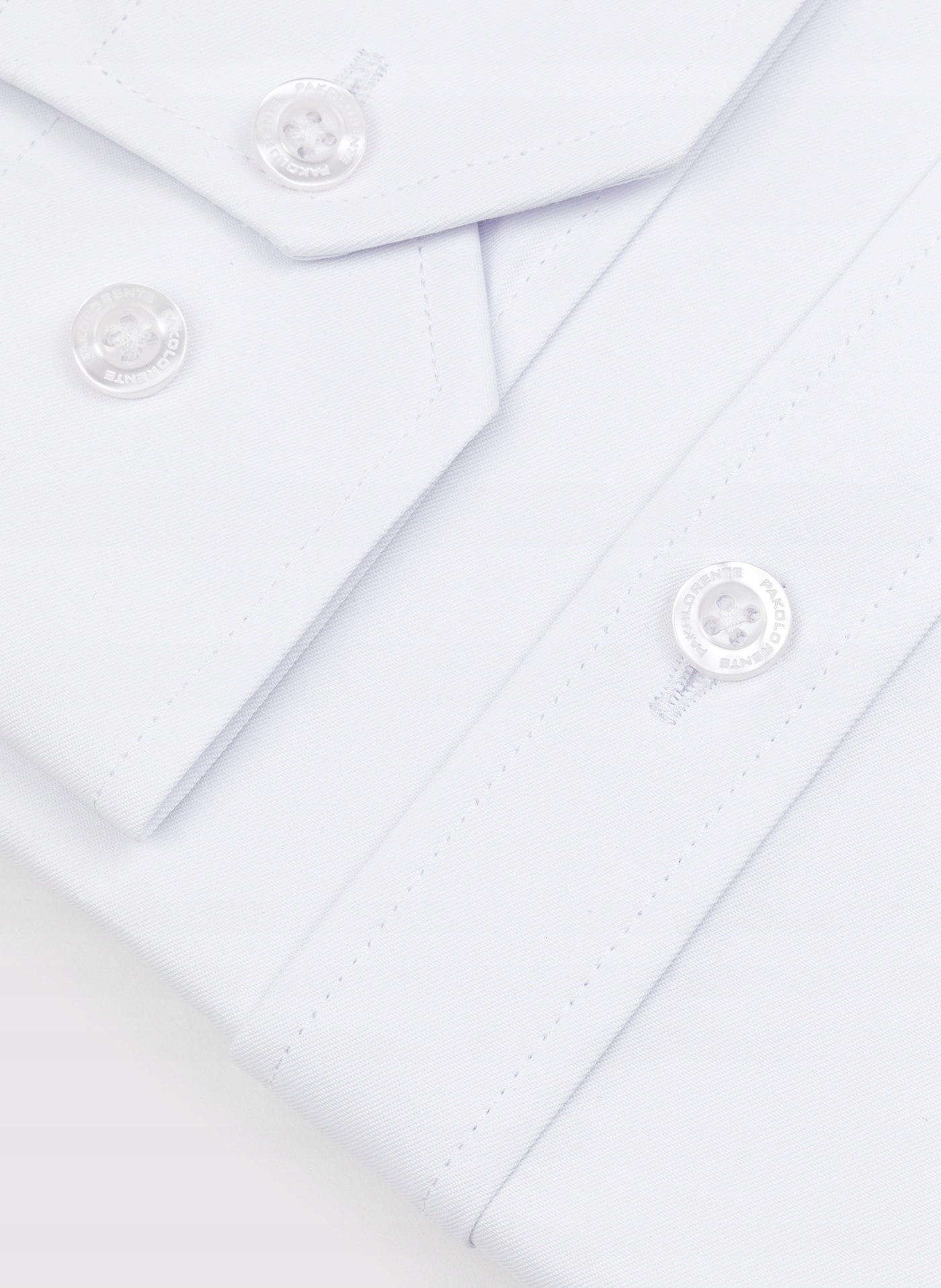 Biała basicowa koszula męska Regular Fit z bawełną PAKO LORENTE 5XL Rozmiar 5XL