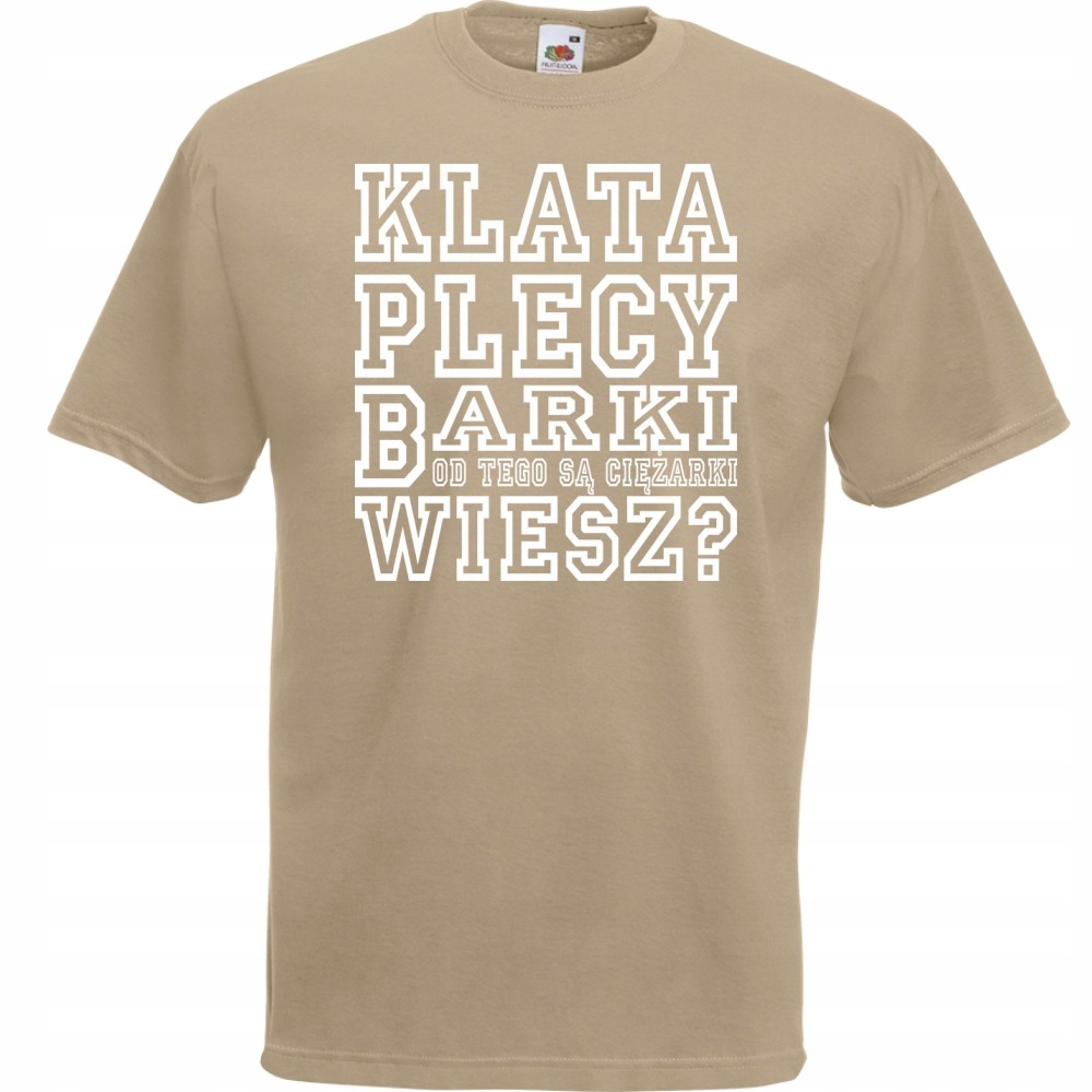 

Koszulka z nadrukiem Klata plecy barki L khaki