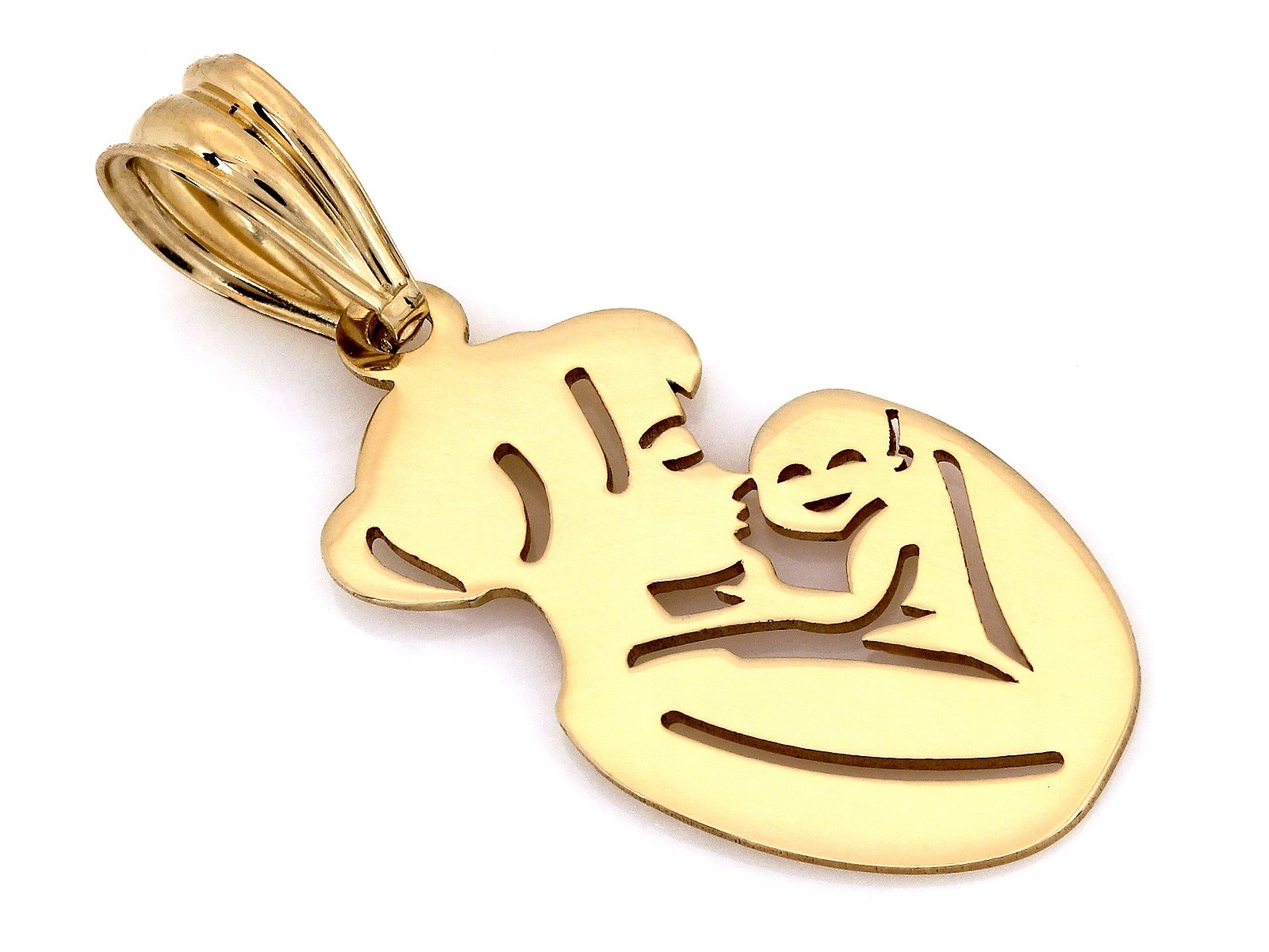 Zlatý přívěsek pr 585 žena s dítětem pro maminku 0.88g na řetízek 14k