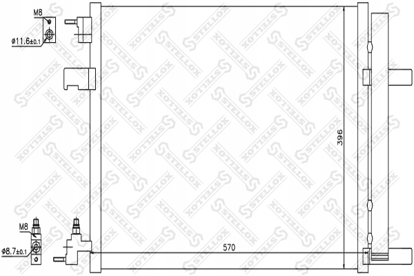 Радиатор кондиционера opel Astra J 1.4и 09>