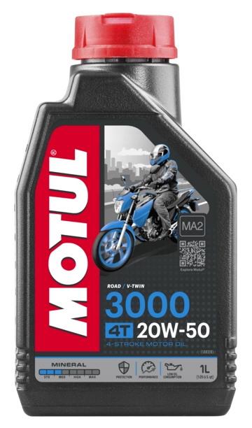 

Motul 3000 4T 20W50 1L Api Sl Jaso MA2
