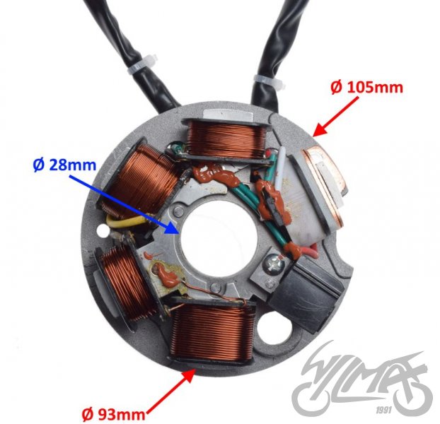 STATOR ISKROWNIK 5 CEWEK DO PIAGGIO VESPA ET 3 Dopasowanie do pojazdu produkt dedykowany
