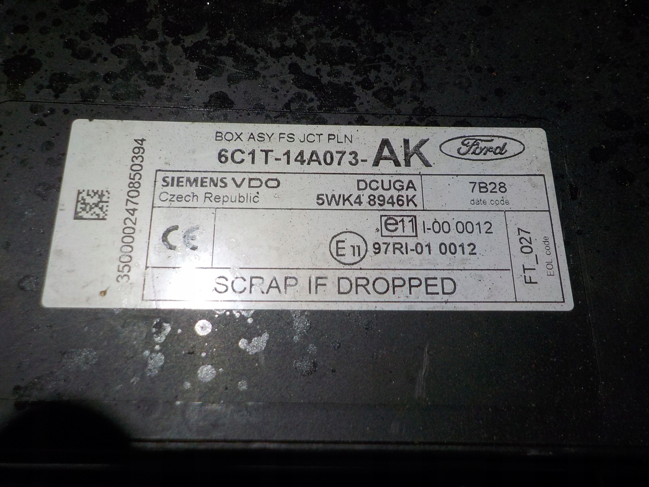 FORD TRANSIT VII module BSI UCH 6C1T-14A073-AK 5WK48946K
