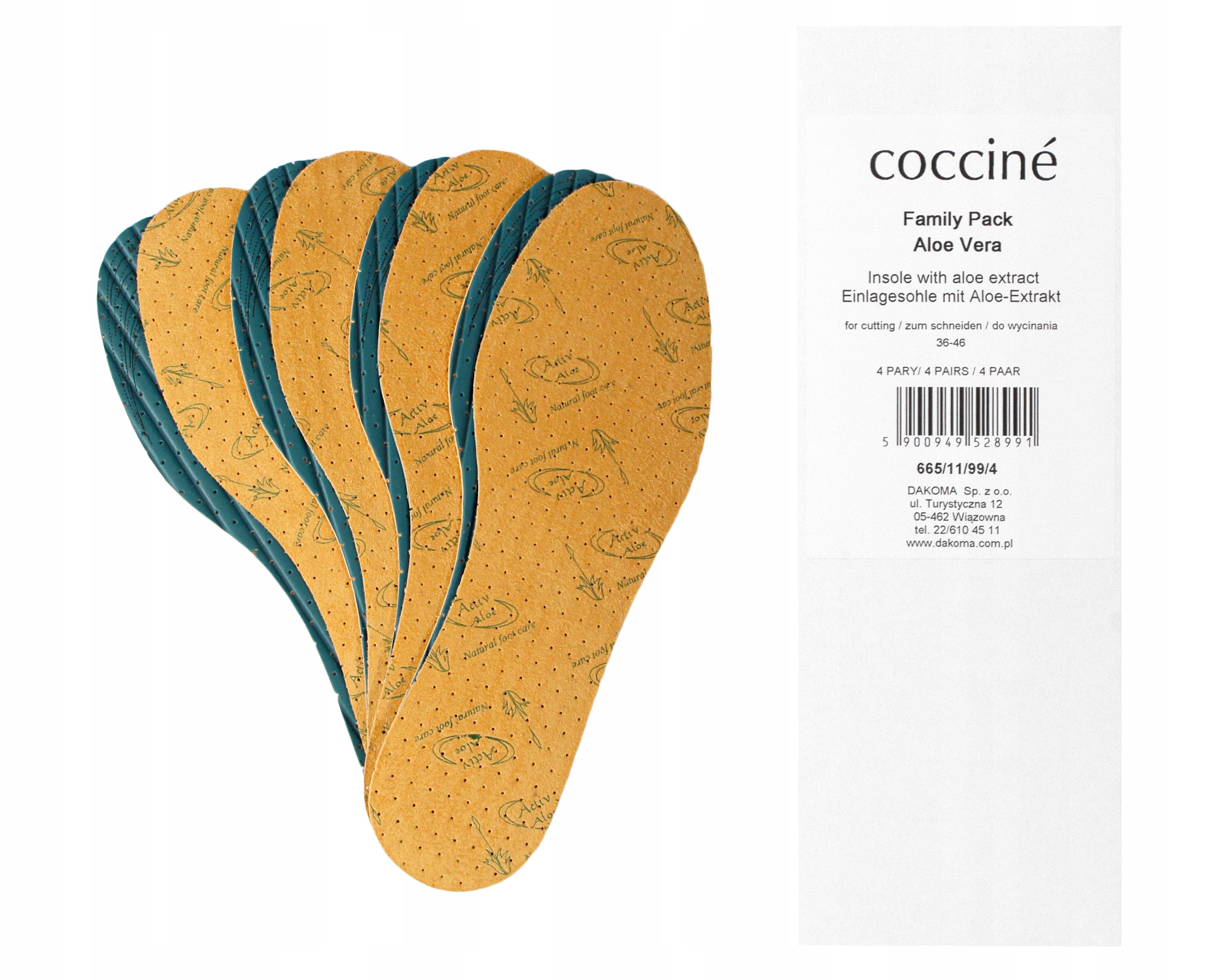 

Coccine Wkładki Zapachowa Przeciwpotne Aloes 4 par
