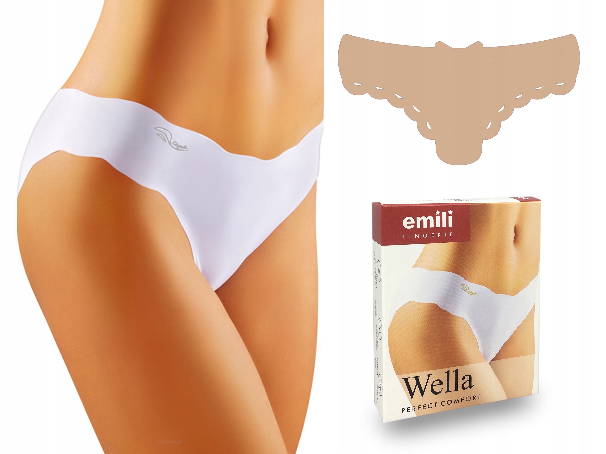 

Emili Wella Laserowo Cięte Figi beżowy M